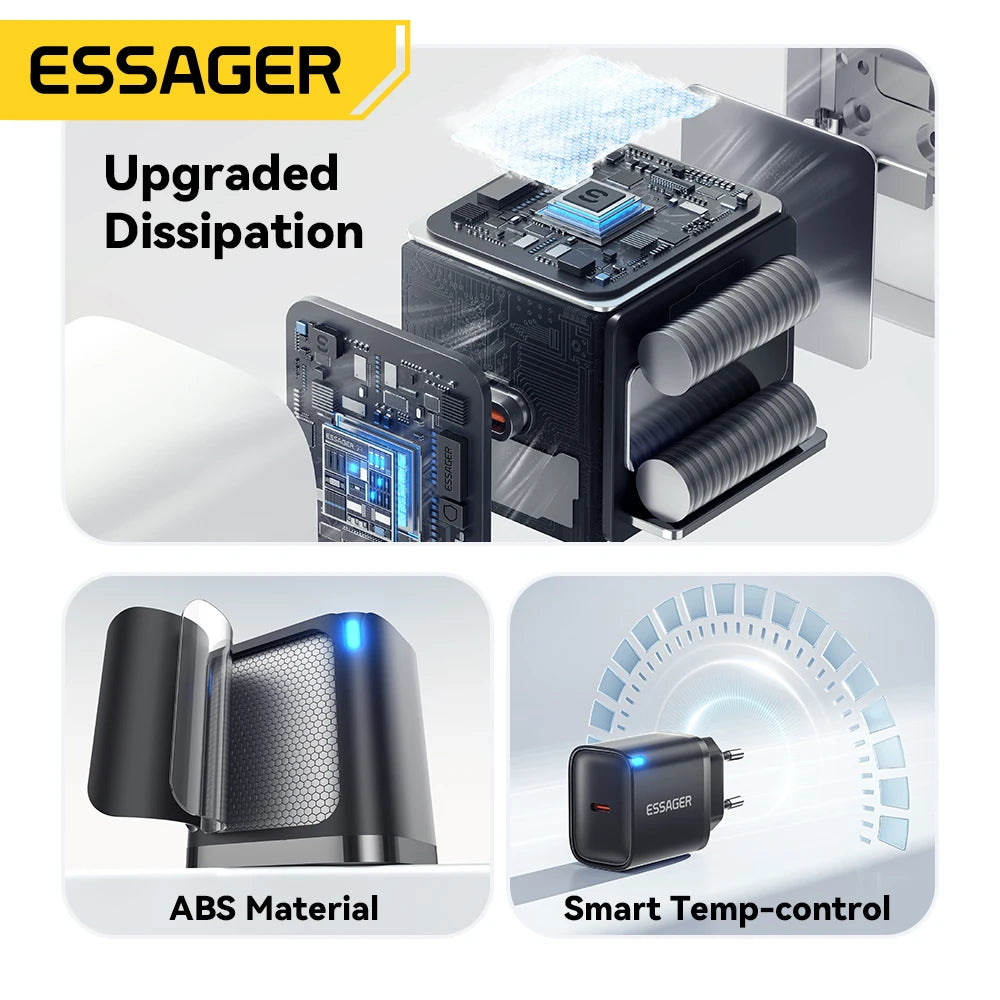 30W Type-C Charger PD 3.0 USB C Charger for Iphone 16 15 14 Pro Samsung Huawei Xiaomi Tablet Ipad Air Pro Phone Charger